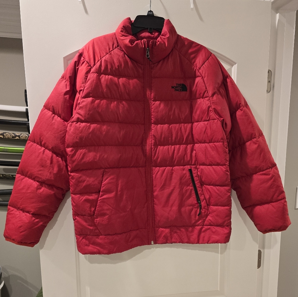 North Face 550 Red Puffer Jacket